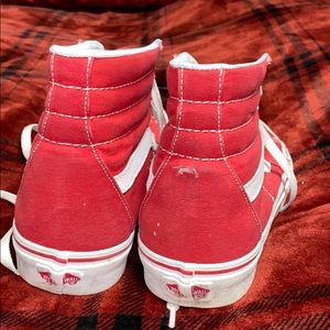 Red Hi-Top Vans